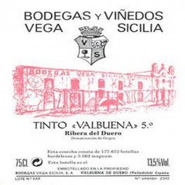 Valbuena 5 años 2009 Vega Sicilia 75cl